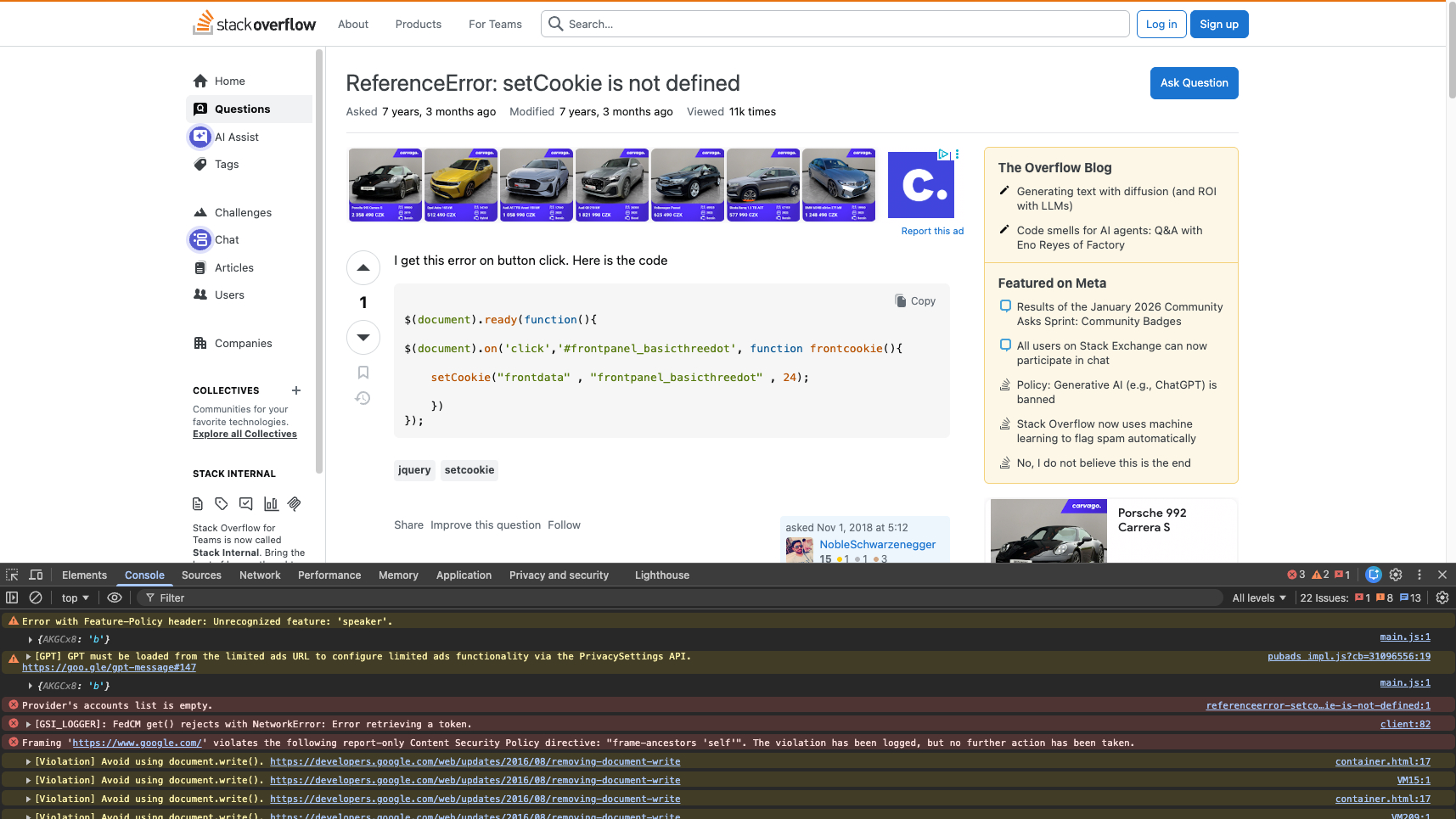 Develepoer'ß console / Credit: Tomas Rohlena